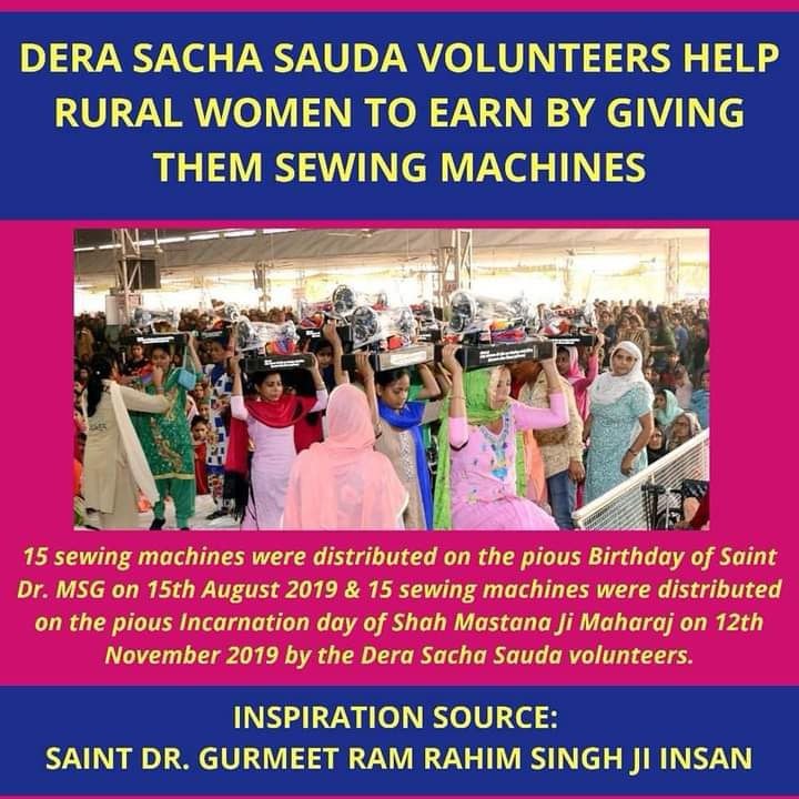 Shiv2457's tweet photo. Empowering women is crucial for our society. The "Self Esteem" initiative by Dera Sacha Sauda provides essential vocational training in skills such as embroidery and computer literacy. This effort by Ram Rahim Ji is a significant step towards #WomenPower and self-dependence. https://t.co/ha4YJwEhW7