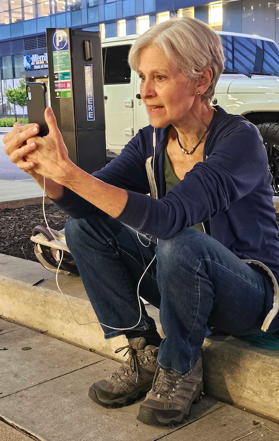 A 'behind the scenes' shot of how I recorded my latest video on the curb of a street corner in Indianapolis. I am here because Indiana and Illinois are the next states in our next signature battle, with just about three weeks to get on the ballots. Your support means everything…