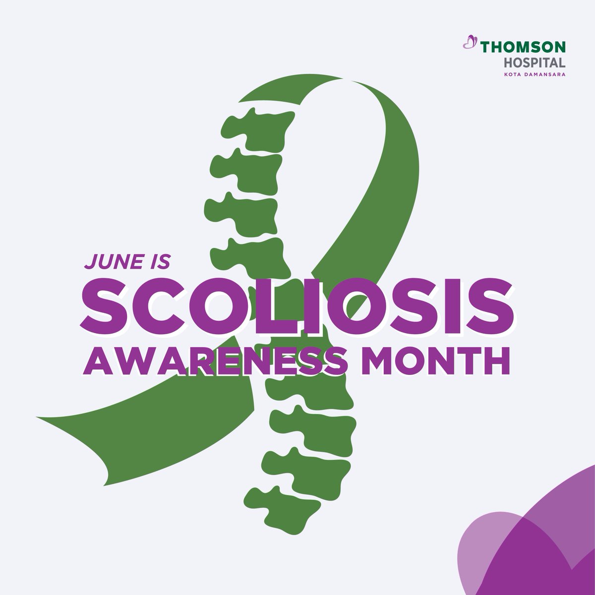June is Scoliosis Awareness month! Let's maintain good posture and support your spinal health💜