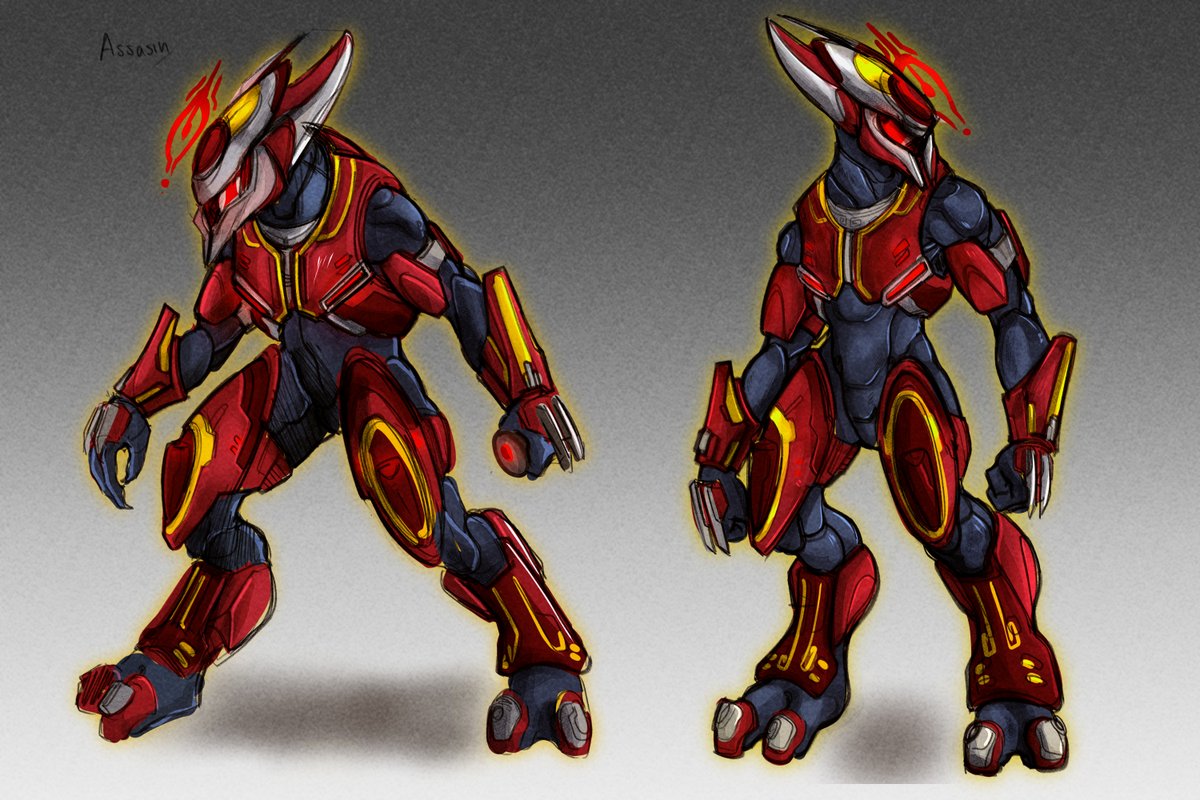Commission finished for @XydaAzavayl  sketches for armor designs admiral and assassin variant inspired by the Seneschal Sangheili armor.
#Halo #Haloart #commisionart #Sangheili