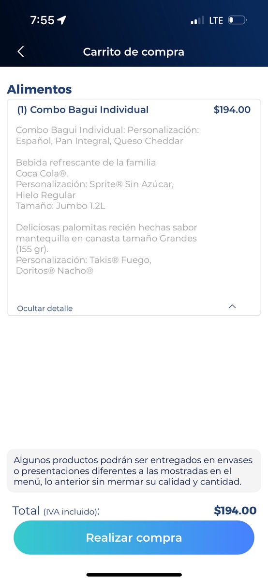 GiselleRjs's tweet photo. @Cinepolis no funciona la app para pedir y no me hicieron válido el combo directo en la sala. https://t.co/guV09Y52em