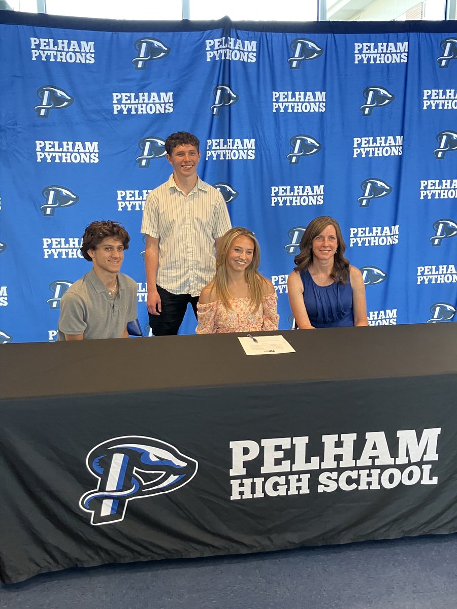 phspythons's tweet photo. At awards night, PHS seniors Michael Harrington, wrestling at Vermont State, Reese Nicolosi, Track at St. A’s and Dom Herrling, Football at UNH, sign their ceremonial Letters of Intent for next year.#ProudAD https://t.co/AVLo3nNmoR