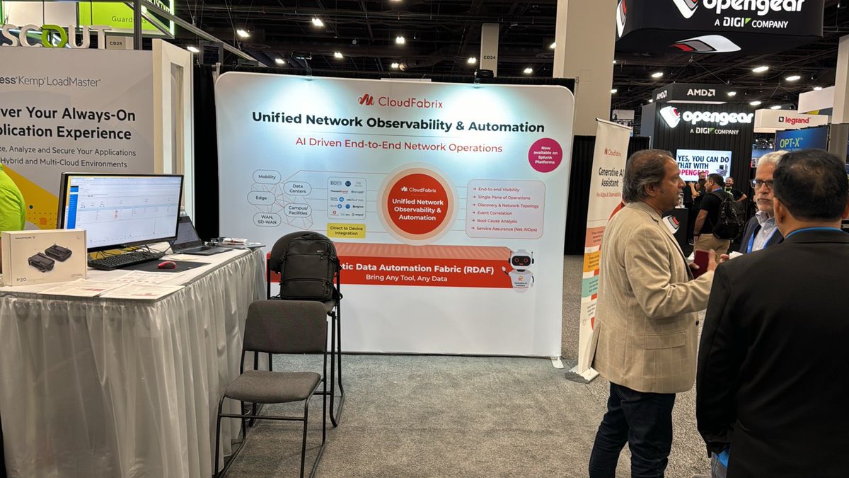 TheFabrixAI's tweet photo. That's a wrap on Day 1 at #CiscoLive! ๐ธ Here are some snaps from the day. Let us know in the comments how your Day 1 was! Can't wait to see you guys tomorrow for more exciting sessions and insights.
#CiscoLive2024 #Day1 #CloudFabrix https://t.co/lMsV8r06gF
