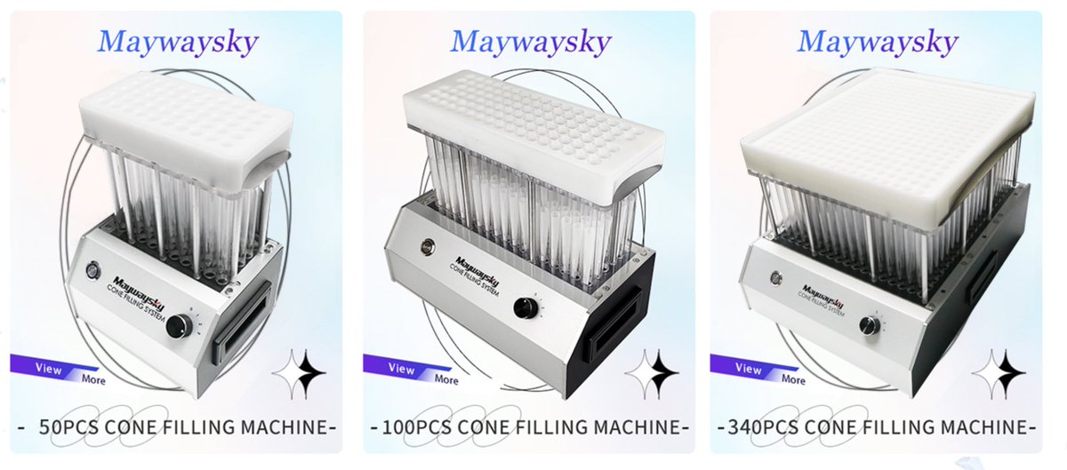 EllenWei15's tweet photo. Maywaysky cone filling machine series:
50pcs cone filling machine
100pcs cone filling machine
340pcs cone filling machine
#conefillingmachine #prerolljoint #cannabis #cbd #thc https://t.co/wlUNmlRtka