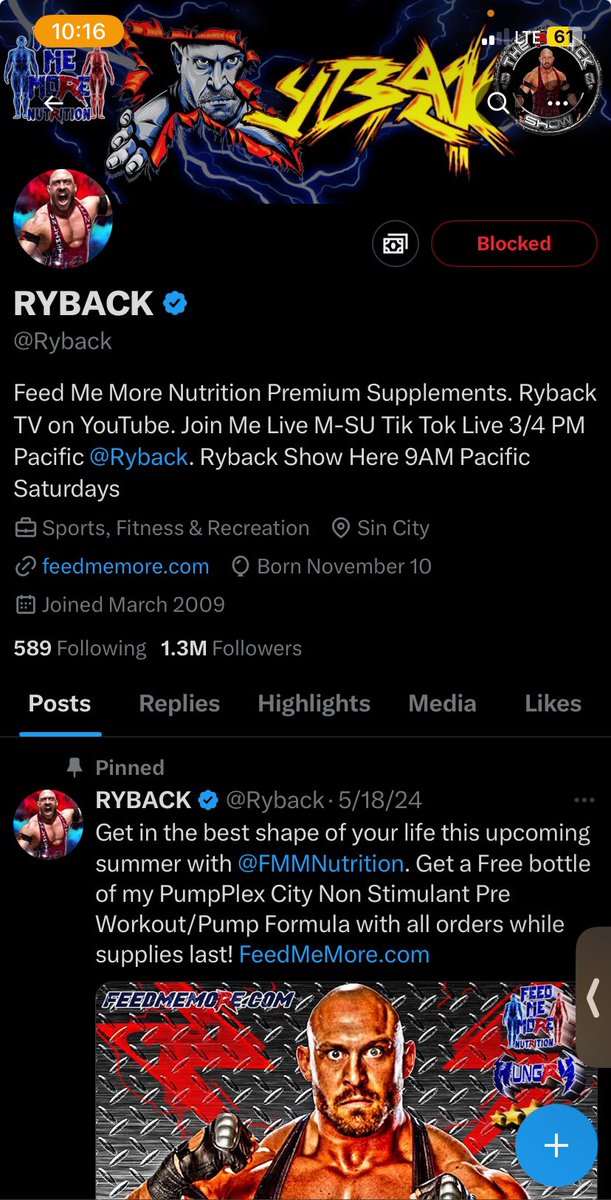 GoatedFaysal's tweet photo. YOOOO CRYBACK ACTUALLY UNBLOCKED ME LMAAAAOOOO😂😂😂😂

He STILL staying blocked tho.😎🔥

#Cryback
#Ryback
#WWE
#WWERaw https://t.co/ayh3H0SNNj