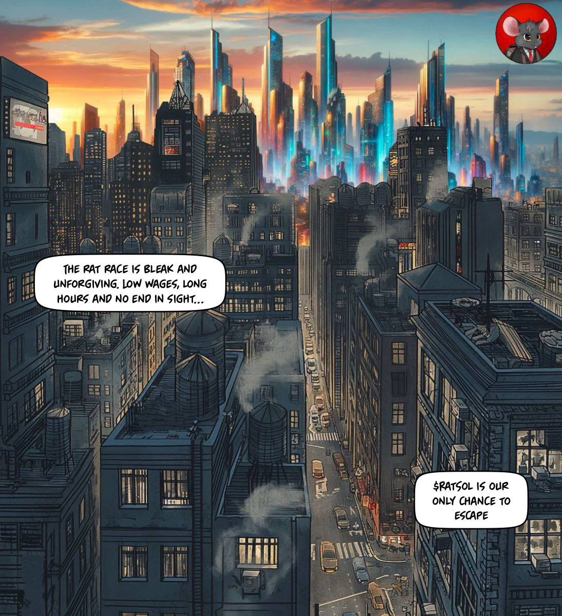 We’re tired of the rat race 🐀💨

Our only chance to escape is together. Join the $RatSol colony to fight for what’s rightfully yours. 

🪂 Airdropping 5% of the supply to the FIRST 1000 people who:
1️⃣ Follow
2️⃣ Like
3️⃣ Retweet
4️⃣ Share your wallet address using the form pinned