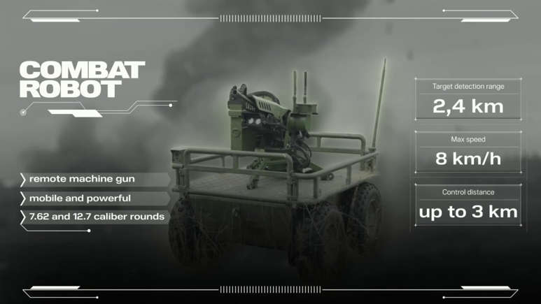 WarfighterBravo's tweet photo. Heads up!  Ground drones in play.

#Ukraine #UkraineRussiaConflict #GroundDrones #MilitaryDrones #RussianMilitaryUnits 

Vladimir Putin is set to face a new army on the frontline in Ukraine, made up not of flesh and bone, but of metal and silicon. Robots equipped with machine guns will be deployed to battle alongside soldiers, against Russia’s army, in what may seem like something from the realm of science fiction. In fact, it is very real. - https://t.co/wBXCGpTeOG (Picture: UNITED24)