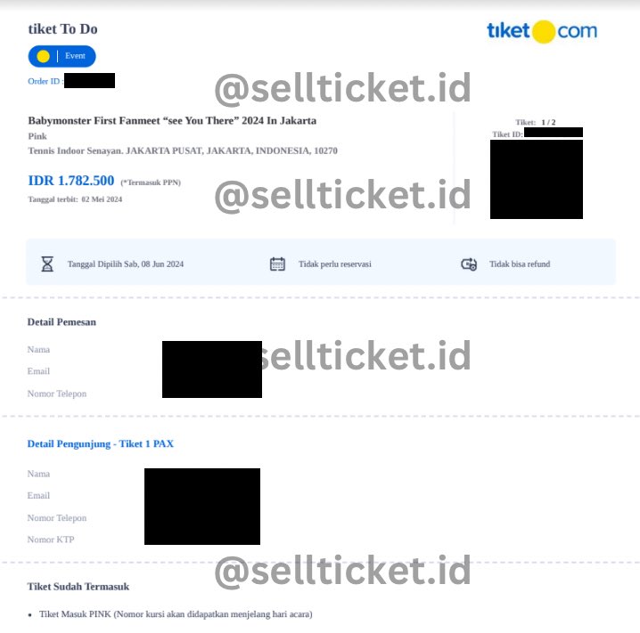 cekutv's tweet image. ✨ WTS Fanmeet Baby Monster In Jakarta ✨
Category : Pink (2 tickets)
Row : G (Sebelahan)
Dijual krn gbs cuti (tiket owner sendiri)
Prefer cetak surat kuasa sendiri dari buyer, kita kirim data. 
COD bisa di Tgr / Venue (Hari Kamis).
DM for more info ✨

#babymonsterinjakarta