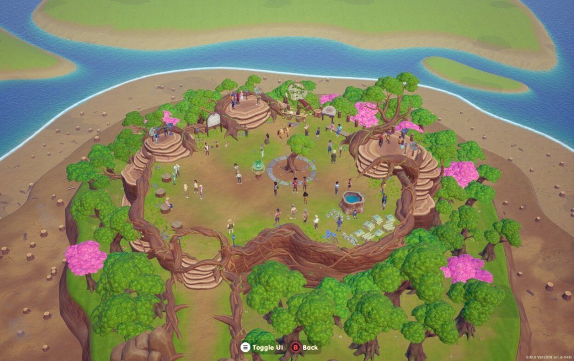 frckledhobbyist's tweet photo. Tree planting ceremony in Coral Island is a great welcome to my second year in game:) #coralisland #cozygaming #steamdeck https://t.co/gjUQBqwH5V