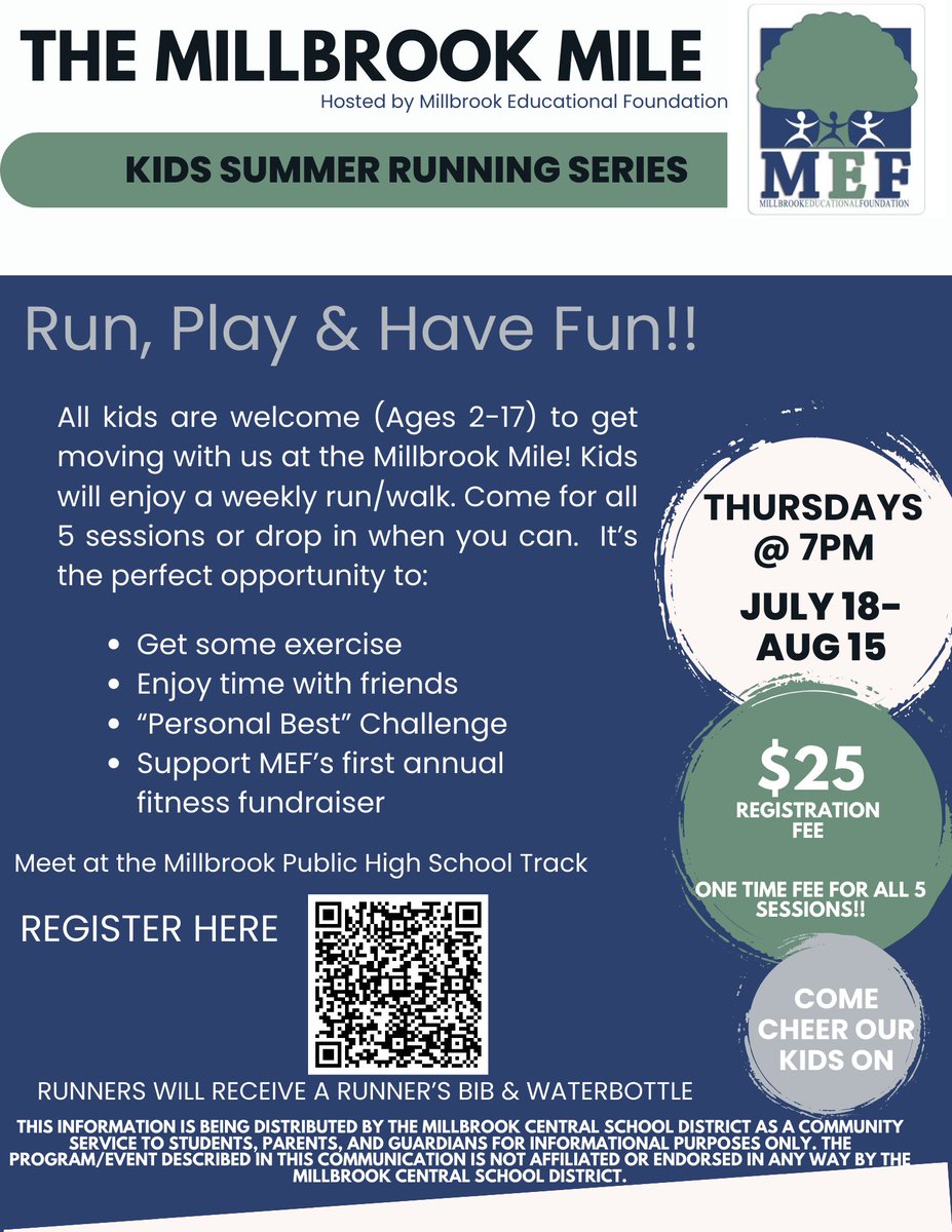 #ICYMI Check this out from Millbrook Educational Foundation!! 💙💙💙 Register at buff.ly/4aRtSpE