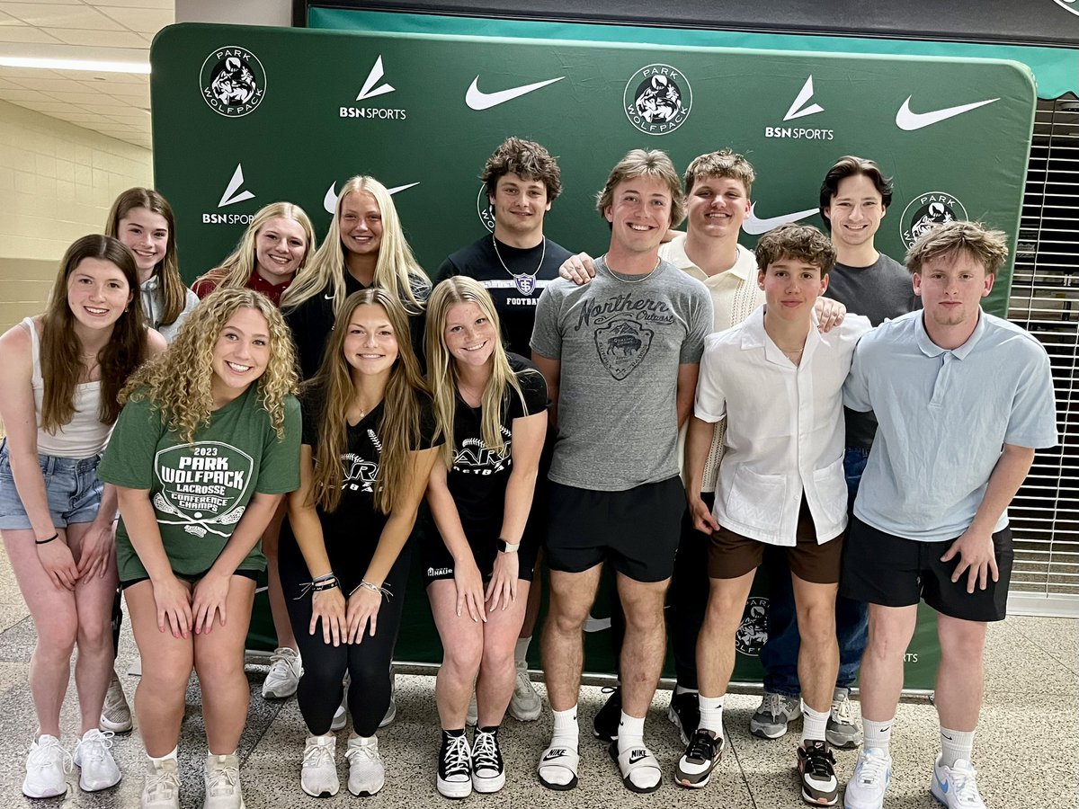 A few pics from the night, starting with students that will be going on to play athletics in college.