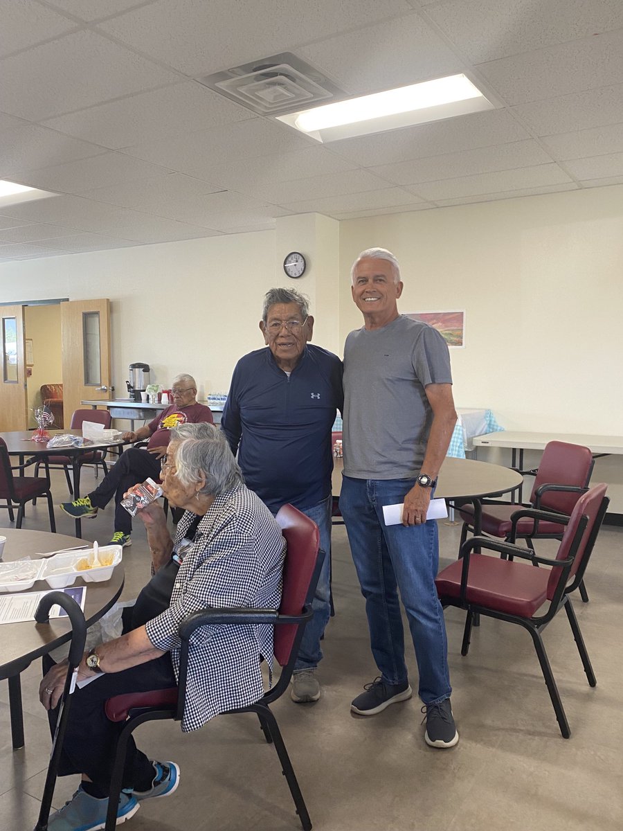 SenCSanchez's tweet photo. Great visit and delicious lunch today with the Acoma Senior Citizens. Visited about my run for the Senate and what I’ve done for Acoma when I was in the NM State Senate. https://t.co/LSVAVD3csh