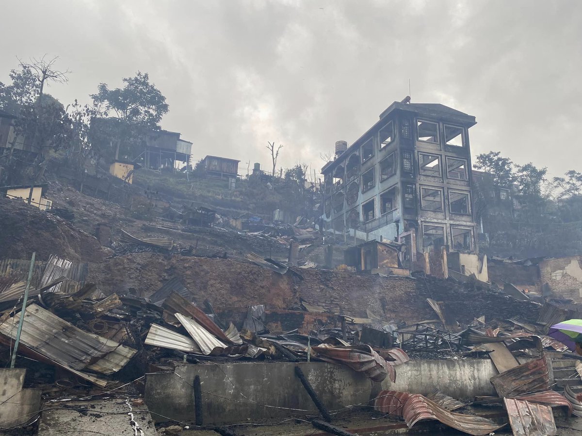 UPDATE:

Myanmar's military has burned down over 60 buildings in Tedim and Tonzang townships, including private residential houses, public offices, and Christian churches. 
#WhatsHappeninglnMyanmar