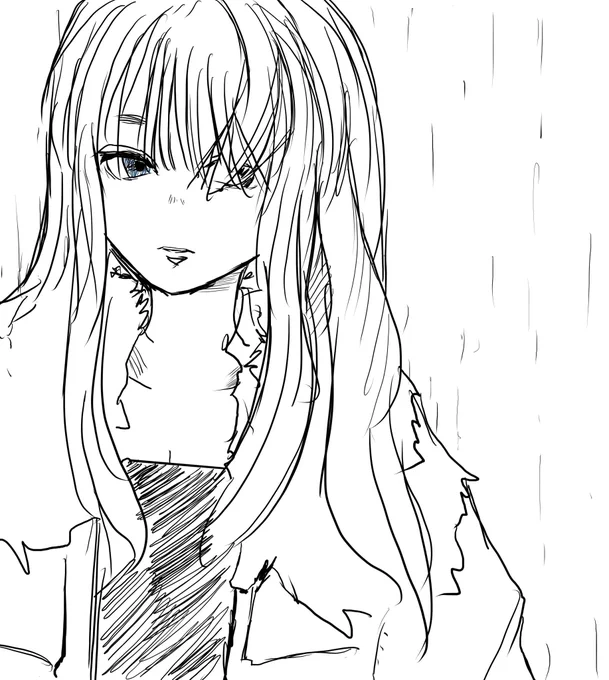 訳あり女の子#お絵描き #絵描きさんと繋がりたい 