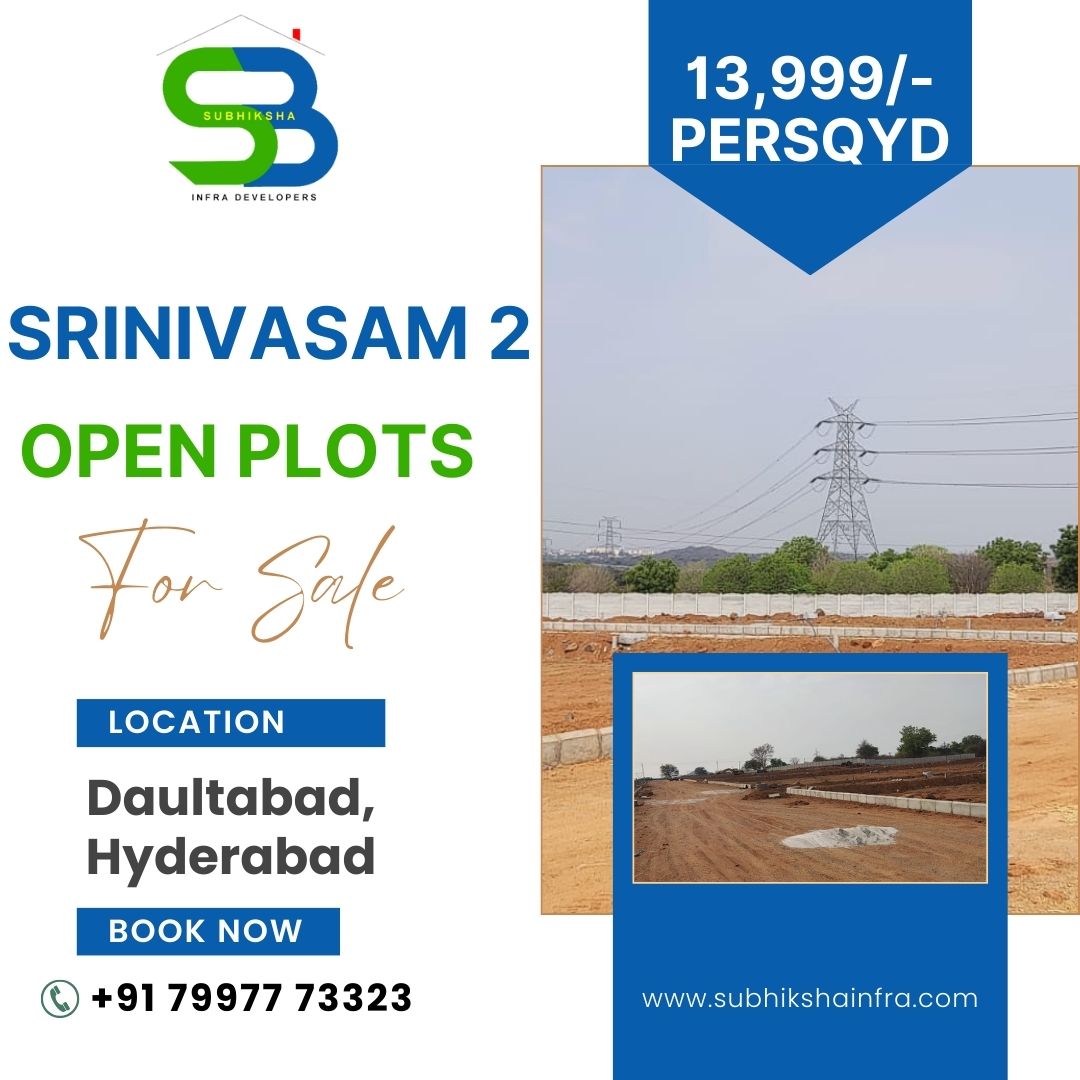 Subhikshainfra's tweet photo. Explore open villa plots for sale in the picturesque location of Daultabad, Hyderabad. Don't miss out on this opportunity to build your perfect abode in a serene environment. Contact us now  +91 7997773323  for more details! #DreamHome #HyderabadRealEstate #VillaPlotsForSale https://t.co/pckpBIkIlt