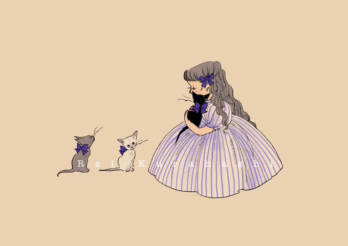 「black cat holding」 illustration images(Latest)