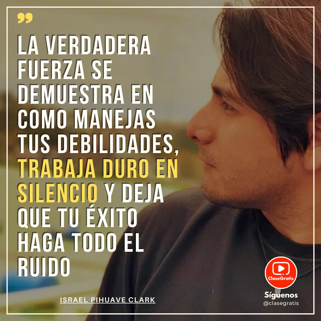 ClaseGratis's tweet photo. 🔴✅ #SabiduríaAncestral
✅ "La verdadera fuerza se demuestra en como manejas tus debilidades, trabaja duro en silencio y deja que tu éxito haga todo el ruido".
Créditos: Isra Clark 
🛎 ¡SUSCRÍBETE, ES GRATIS! 🛎 
⭐ ➞ https://t.co/Irb59oOaLI

#NuevaTemporada #ClaseGratisTV https://t.co/hLDKegBmln