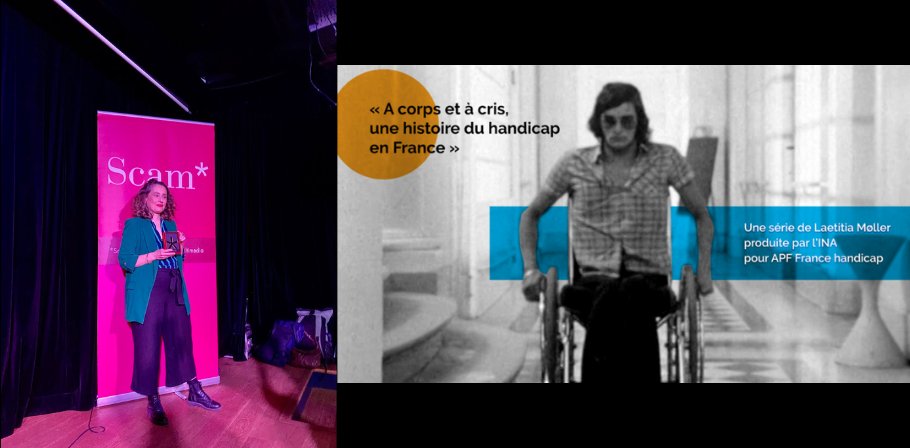 « En travaillant sur toutes ces archives de l’<a href="/INA/">Ina O' Murchu</a> et d’<a href="/apfhandicap/">APF France handicap</a>, j’ai éprouvé le sentiment d’une histoire méconnue, alors qu’elle est significative pour nous tous. » La réalisatrice <a href="/MollerLaetitia/">Laetitia Møller</a>, lauréate du  #PrixŒuvreInstitutionnelle <a href="/webscam/">LaScam</a>  
➡️urlz.fr/qTK4