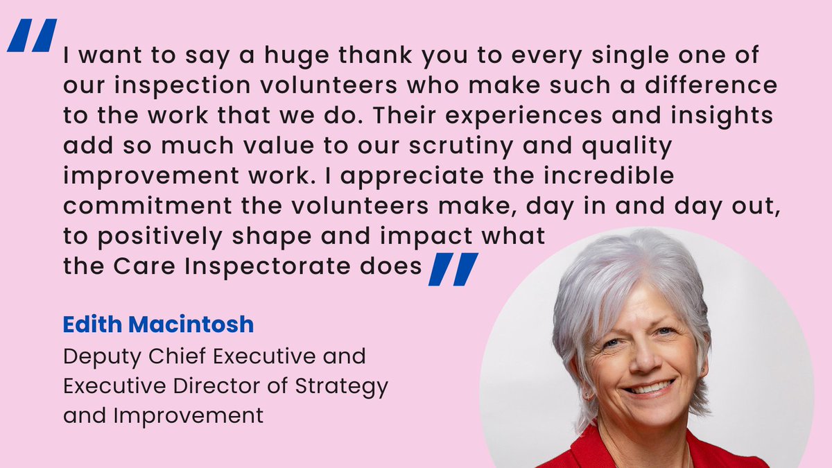Edith Macintosh, Deputy Chief Executive and Executive Director of Strategy and Improvement shares a message for #VolunteersWeek.