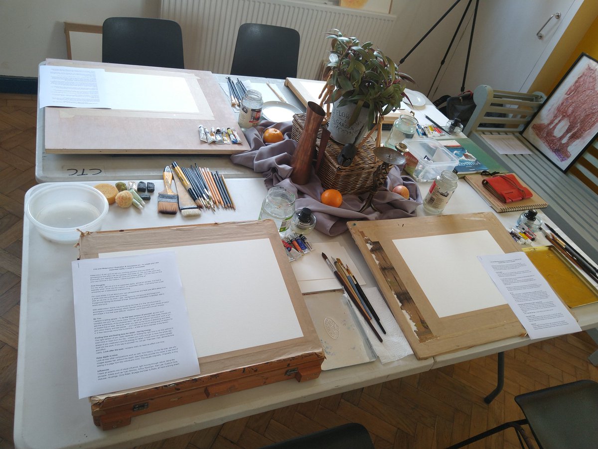 JimSteele__'s tweet image. My first taster workshop in Chepstow artspace went well, although the still life wasn&apos;t attempted, a challenge of creating a known and imaginary realm was looked at, focusing on depth #artteaching #tutoring #artlesson #festival #creative #fun #experimental #watercolour #ink