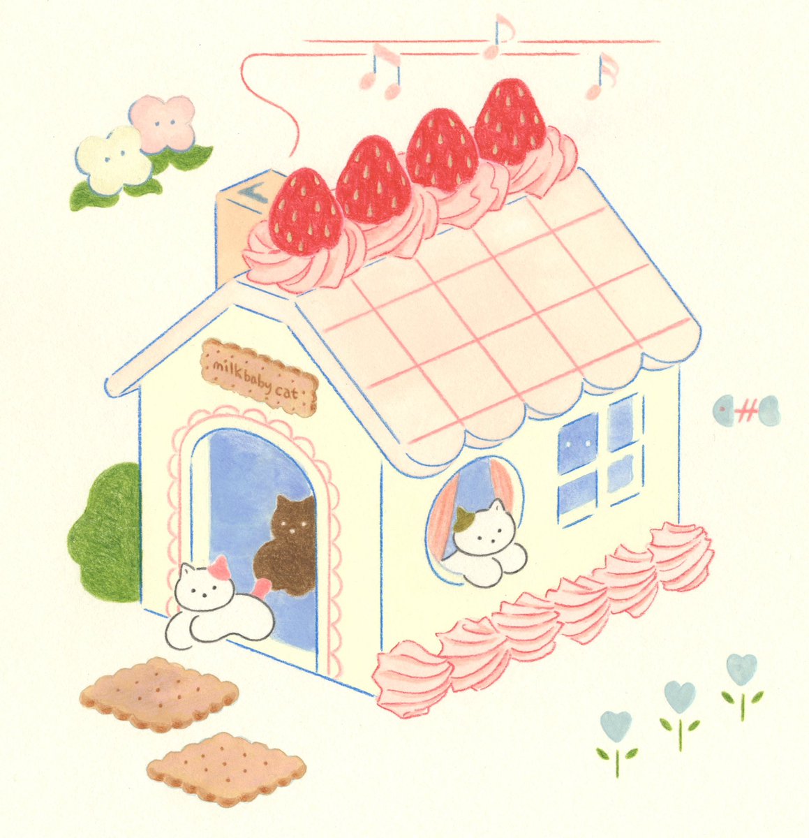 mahiromiyama's tweet image. 🍓🎂🍓🍰
 #私の作品が貴方に響くといいな