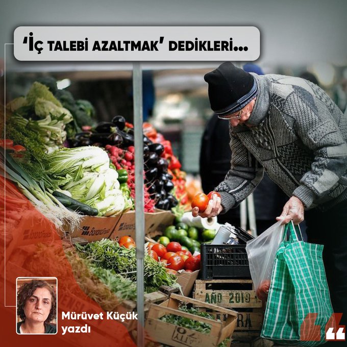 📌 ‘İç talebi azaltmak’ dedikleri… ◾️ Emekçiler hangi kavramlarla yanıltılmaya çalışılırsa çalışsınlar yaşamı o kavramlar değil günlük olarak her gün deneyimledikleri gerçekler belirliyor ✍️ Mürüvet Küçük yeniyasamgazetesi5.com/ic-talebi-azal…