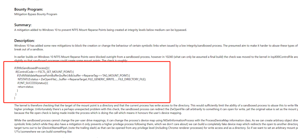 A funny story about a vulnerability I found last year.
It was fixed in February this year, probably CVE-2024-21371.
The interesting point is that I discovered it and completed the exploit based on a piece of source code disclosed in the high-quality documentation report of msrc🤣