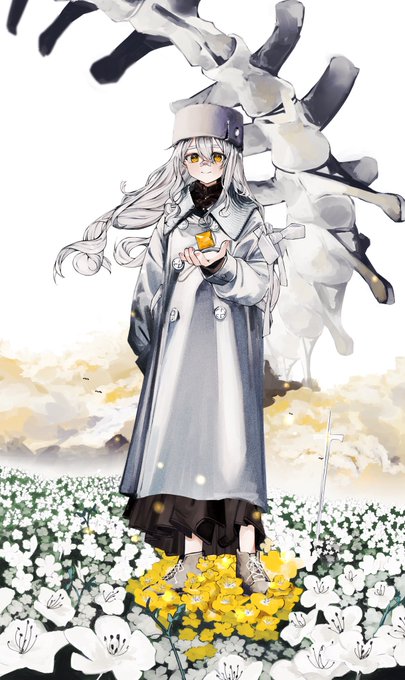 「full body white flower」 illustration images(Latest)