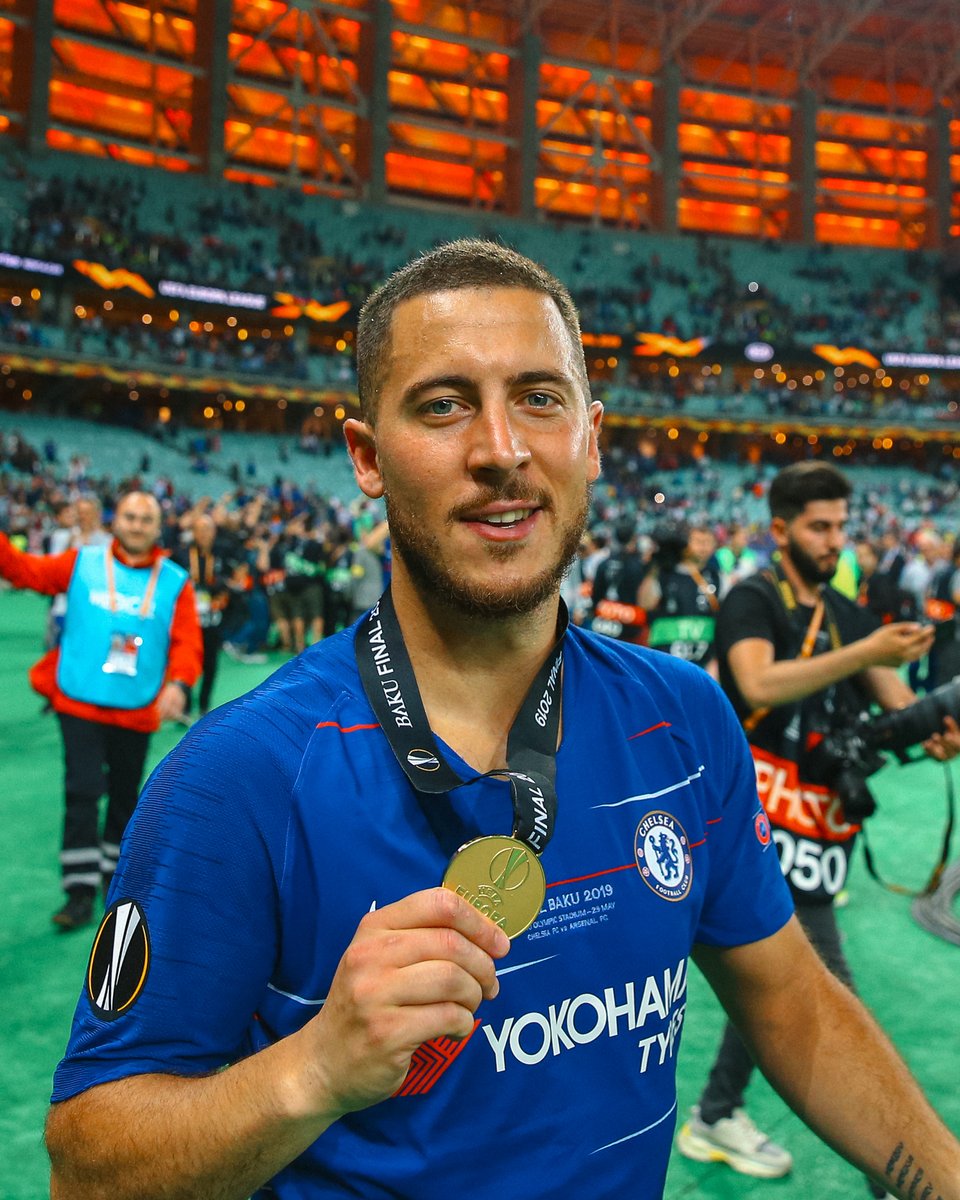 #OnThisDay in 2012, Eden Hazard signed for Chelsea. 💙 352 games 🔥 110 goals 🏆🏆 Premier League 🏆🏆 Europa League 🏆 FA Cup 🏆 League Cup