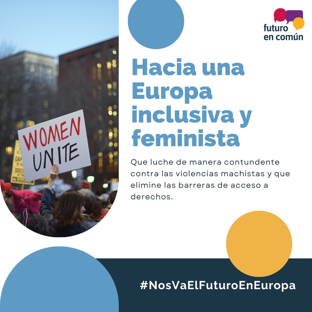 Avancemos hacia una Europa inclusiva y feminista💜Que todos los países ratifiquen el Convenio de Estambul y que trabajemos en una Directiva para abordar todas las formas de violencia de género 💪#NosVaElFuturoEnEuropa 🇪🇺 #NosVaElFuturoEnEllo