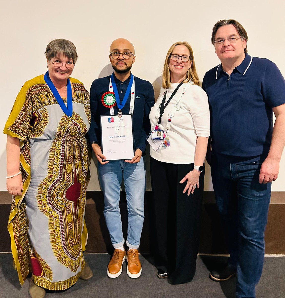 RCN London (@rcnlondon) on Twitter photo Congratulations to Sam Nurhussain who won our prestigious RCN London Merit Award last night at our regional reception. Sam was nominated for his passion and dedication to promoting the RCN locally and the support he gives to RCN members.
Well done Sam! <a href="/MaudsleyNHS/">NHS Maudsley</a> Congratulations to Sam Nurhussain who won our prestigious RCN London Merit Award last night at our regional reception. Sam was nominated for his passion and dedication to promoting the RCN locally and the support he gives to RCN members.
Well done Sam! <a href="/MaudsleyNHS/">NHS Maudsley</a>
