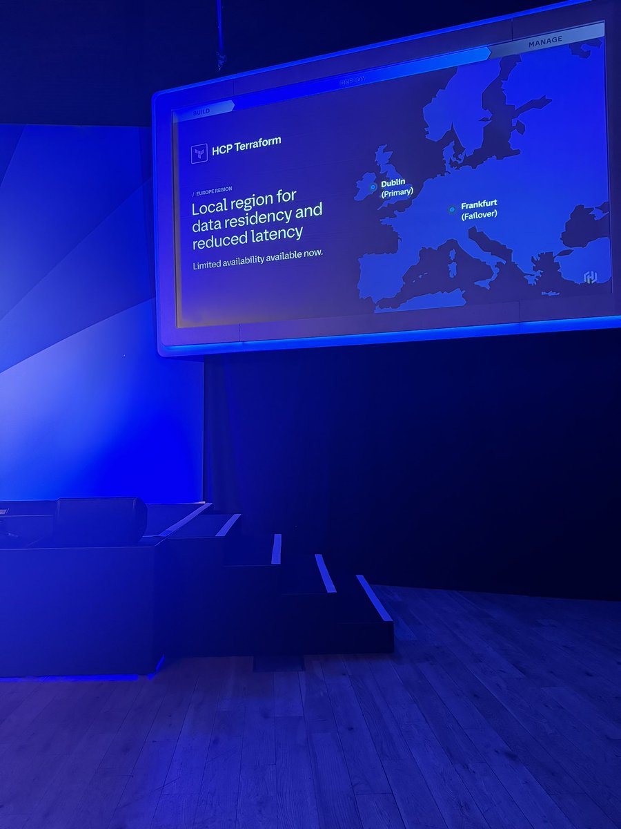 HCP Terraform will be the first HCP service that has a Europe Region for those who have data residency requirements.