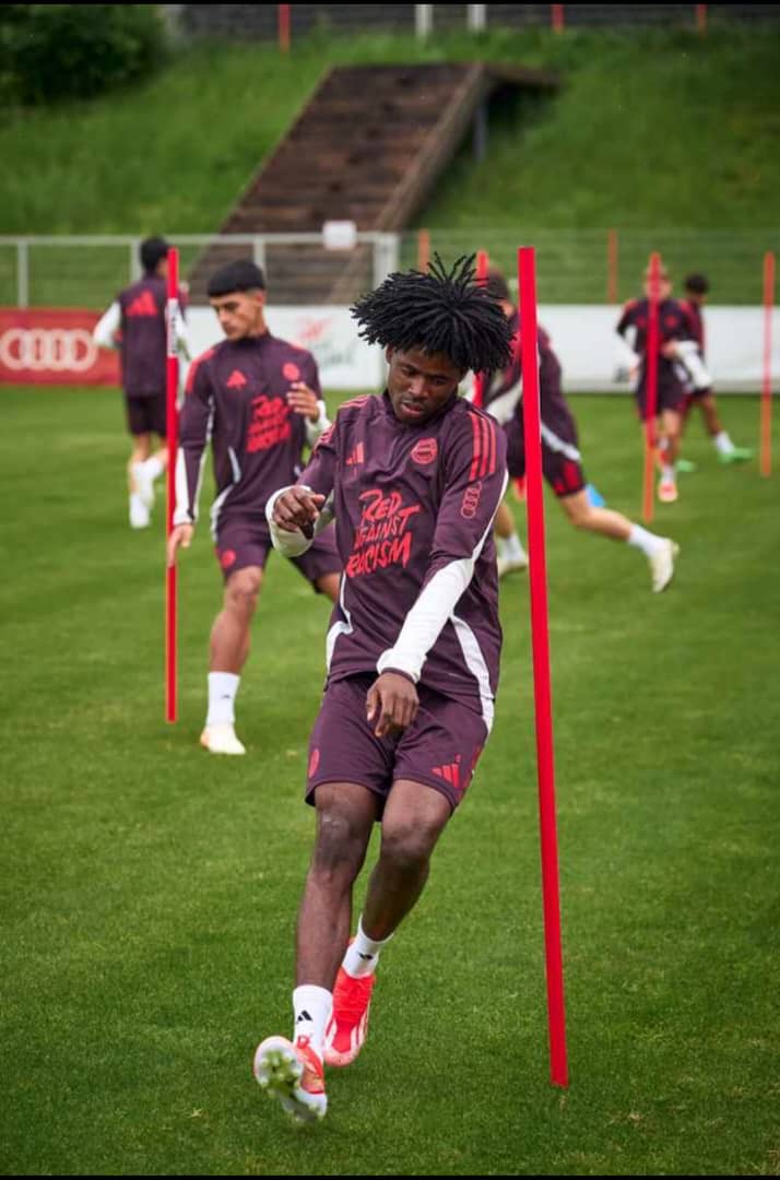 voefoundationNG's tweet photo. Our boys on a 🇺🇸 tour with the @FCBayernEN World Squad getting ready for games against Inter Miami and DC United. #team9jastrong #supportingdreams #thevoefoundation #miasanmia https://t.co/i8gBiI9zRR
