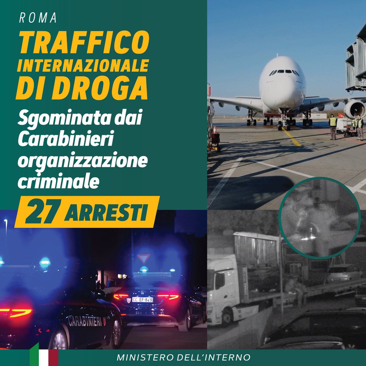 Maxi operazione contro il narcotraffico nella Capitale. I <a href="/_Carabinieri_/">Arma dei Carabinieri</a> hanno tratto in arresto 27 persone residenti nelle province di Roma, Napoli, Foggia e Viterbo. A finire in manette anche Marcello Colafigli, storico esponente della Banda della Magliana che, nonostante fosse