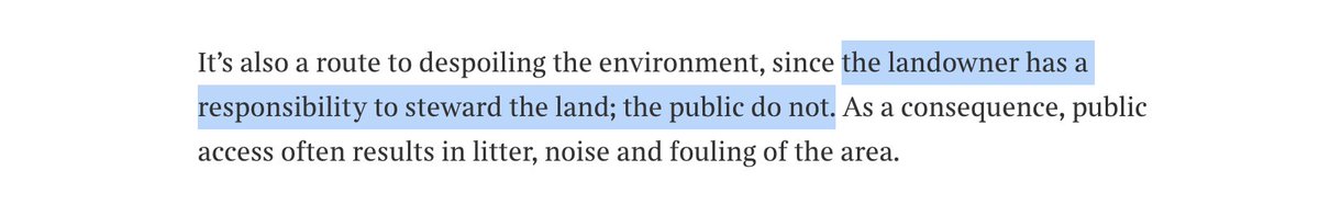 Guy Shrubsole (@guyshrubsole) on Twitter photo In Melanie Phillips' article attacking <a href="/Right_2Roam/">Right to Roam</a> she says:
"the landowner has a responsibility to steward the land; the public do not"
Wrong. Landowners have no legal responsibility of stewardship.
We'll be discussing this tomorrow eve, tune in:
x.com/Right_2Roam/st… In Melanie Phillips' article attacking <a href="/Right_2Roam/">Right to Roam</a> she says:
"the landowner has a responsibility to steward the land; the public do not"
Wrong. Landowners have no legal responsibility of stewardship.
We'll be discussing this tomorrow eve, tune in:
x.com/Right_2Roam/st…