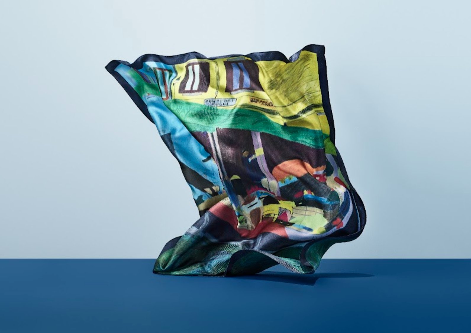 HERALBONY ヘラルボニー　スカーフ 青緑 HERALBONY ヘラルボニー スカーフ 青緑 【予約商品|12月上旬お届け