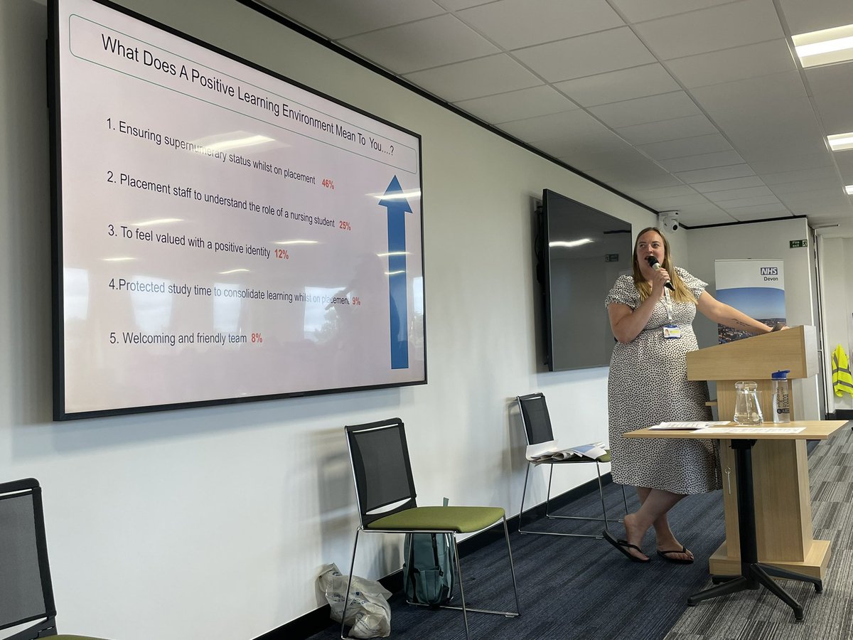 DepHeadClinEd's tweet photo. Here at #DevonSLECFocus today and looking & listening to Rebecca, 3rd Year Student discuss what constitutes a safe & positive learning environment @NHSDevon. 23 mins in & great discussion already! https://t.co/hIKAWk7y9F