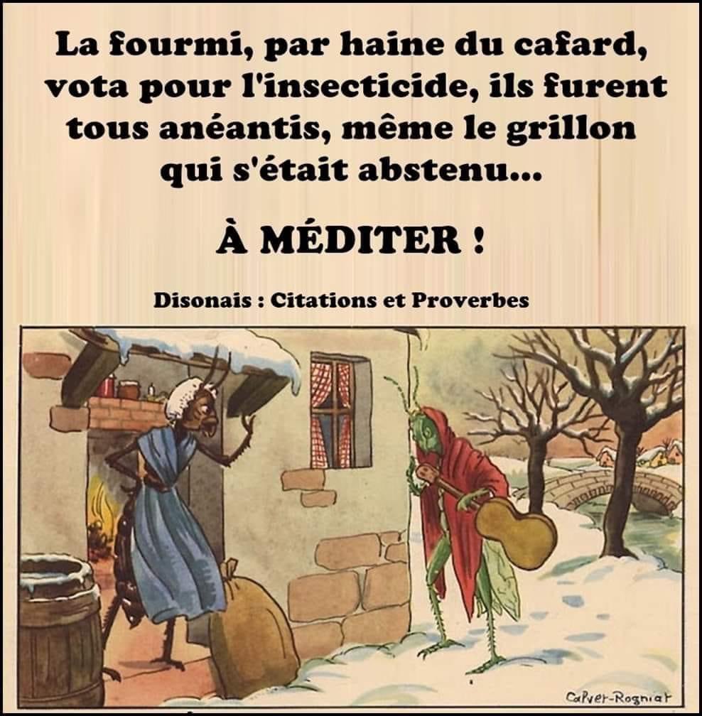 À vos réflexions…