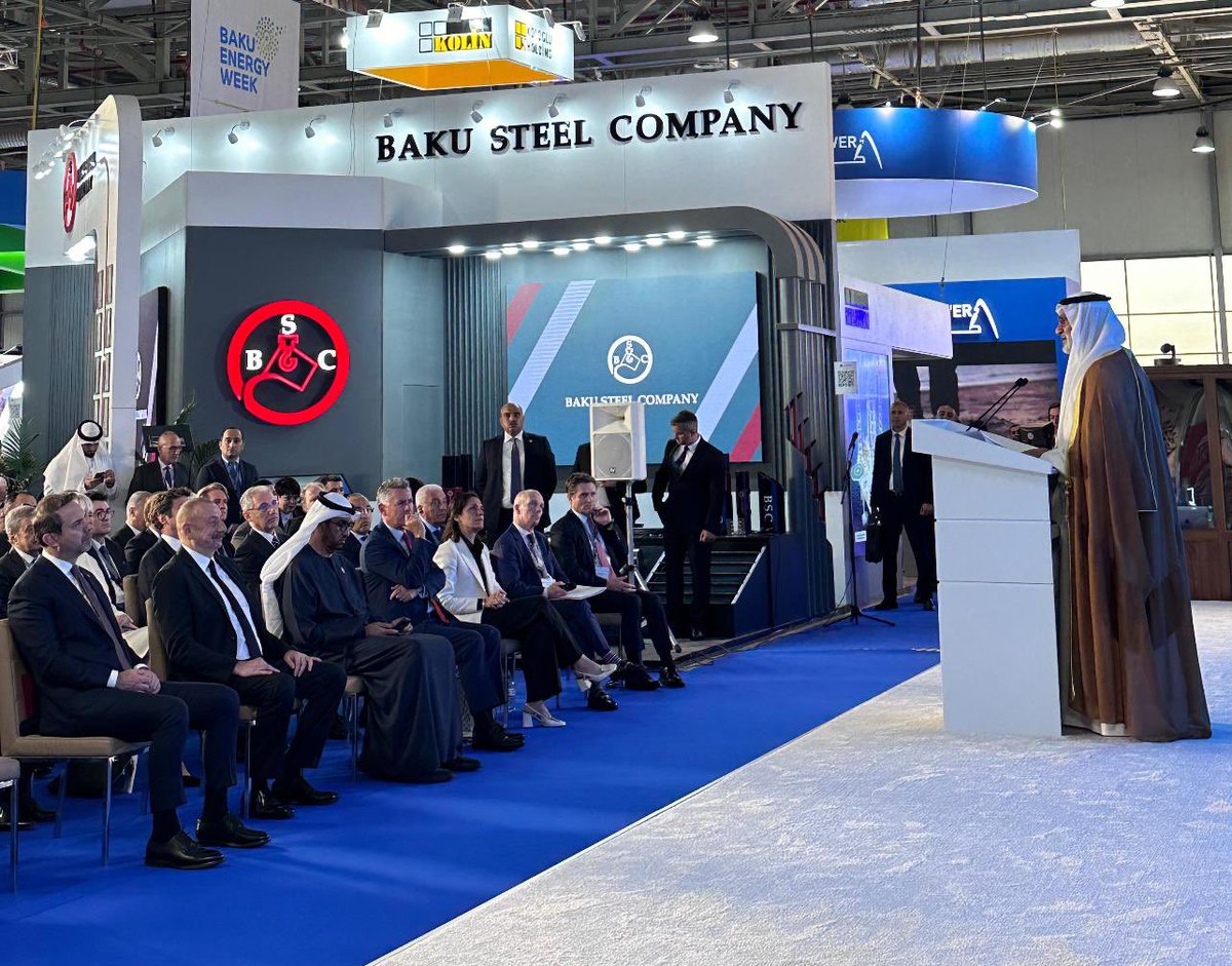 In the presence of HE Ilham Aliyev, President of the Republic of #Azerbaijan, #OPEC SG HE #HaithamAlGhais delivered a keynote speech at the Opening Ceremony of the 29th edition of #BakuEnergyWeek.
 
In his speech, HE Al Ghais said, quoting President Aliyev’s remarks made earlier