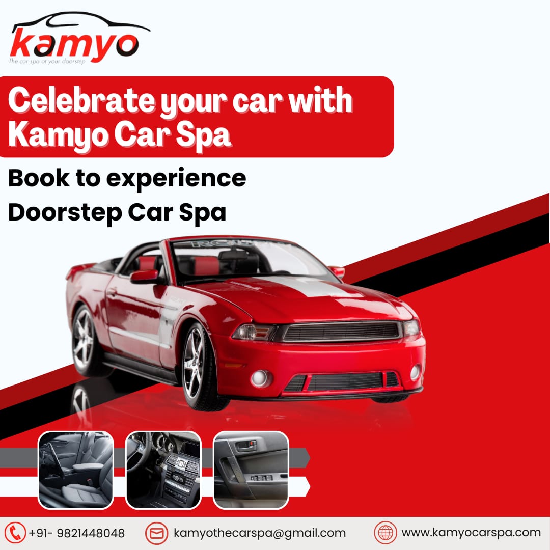 kamyocarspa's tweet image. Celebrate your car with Kamyo Car Spa!
Book to experience Doorstep Car Spa
Contact Us: - +91 9821448048 | kamyothecarspa@gmail.com | kamyocarspa.com
#CarDetailingService #CarCareProfessionals #ExteriorClean #CarDetailingExperts #AutomotiveDetailing #CarShine