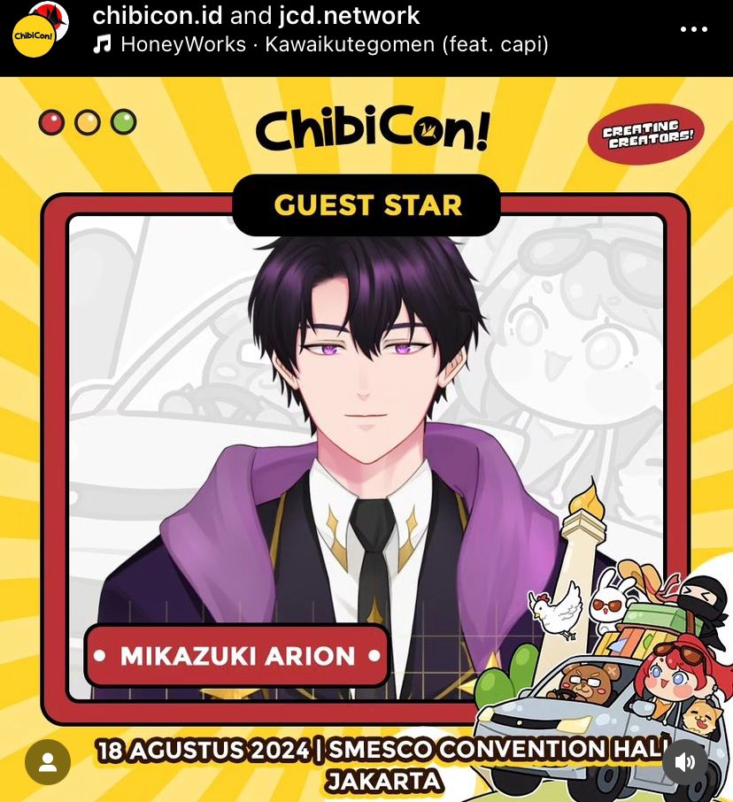 MikazukiArion's tweet photo. Bareng akuuuuu~
Kita tunggu kedatangan kamu di ChibiCon Jakarta!🫵💜 https://t.co/RUjB8lZURW