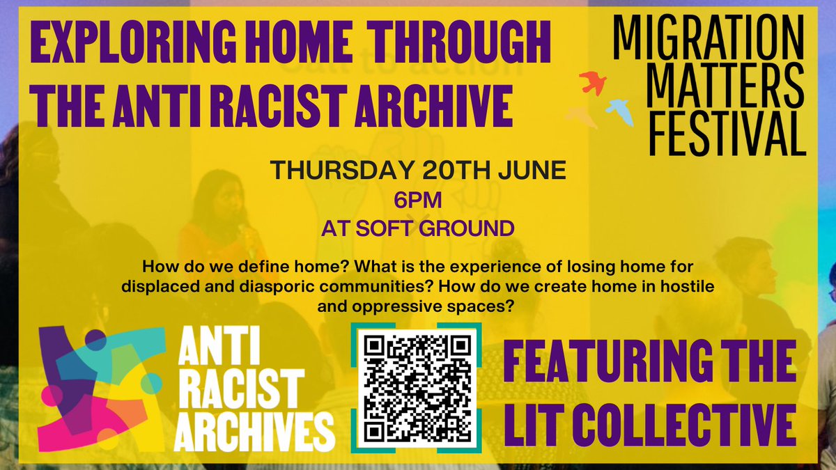 UoS Centre for Equity & Inclusion (@cei_sheffield) on Twitter photo Join us at <a href="/MigMatFest/">Migration Matters Festival</a> on 20th June, 18:00 at Soft Ground for the Anti-Racist Archive event. Explore creative takes on "home" with talks and performances by University of Sheffield students, The Lit Collective, and special guests. Sign up here 👇🏽 migrationmattersfestival.co.uk/programme/anti… Join us at <a href="/MigMatFest/">Migration Matters Festival</a> on 20th June, 18:00 at Soft Ground for the Anti-Racist Archive event. Explore creative takes on "home" with talks and performances by University of Sheffield students, The Lit Collective, and special guests. Sign up here 👇🏽 migrationmattersfestival.co.uk/programme/anti…
