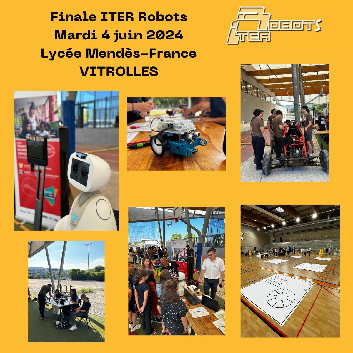 DranePaca's tweet photo. Et c’est reparti pour la finale #ITER Robots édition ❷⓿❷❹ au gymnase Léo Lagrange de Vitrolles 

🎯 Défis robotiques pour simuler la maintenance de pièces dans le Tokamak

Au programme : 
🔴#Codage
🟠Revue de Projet
🟢 #Cooperation 

Une belle journée en perspective ! https://t.co/WT4hrrqeeW