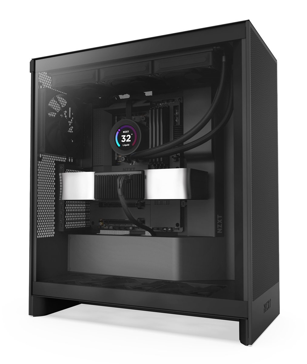 NZXTJapan's tweet photo. PCケースのH7シリーズが待望のモデルチェンジ。
よりスタイリッシュに生まれ変わった「H7 Flowシリーズ」を公開しました。

「H7 Flow」（白/黒：$129.99）
「H7 Flow RGB」（白/黒：$149.99）

420mmラジエータ対応/長さ410mmまでのGPUに対応。

2024年6月中に米国で発売、日本向けは時期未定。 https://t.co/KpBW86xsaO
