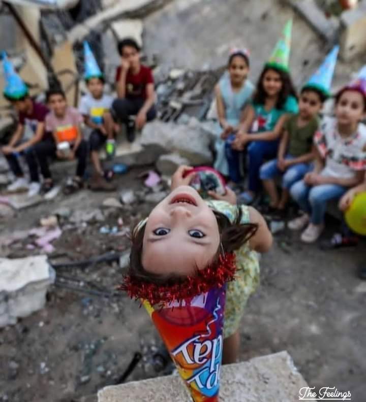 A birthday celebration in GAZA 💔