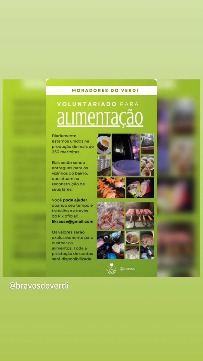 Riliro's tweet photo. E tudo está sendo possível graças às doações que estamos recebendo de diversas pessoas que se juntaram ajudando a cozinhar, a entregar as doações, doando alimentos ou fazendo um PIX para que a gente compre o que for necessário. Obrigado a todos pela ajuda. Insta: @bravosdoverdi https://t.co/aces2uVtSV