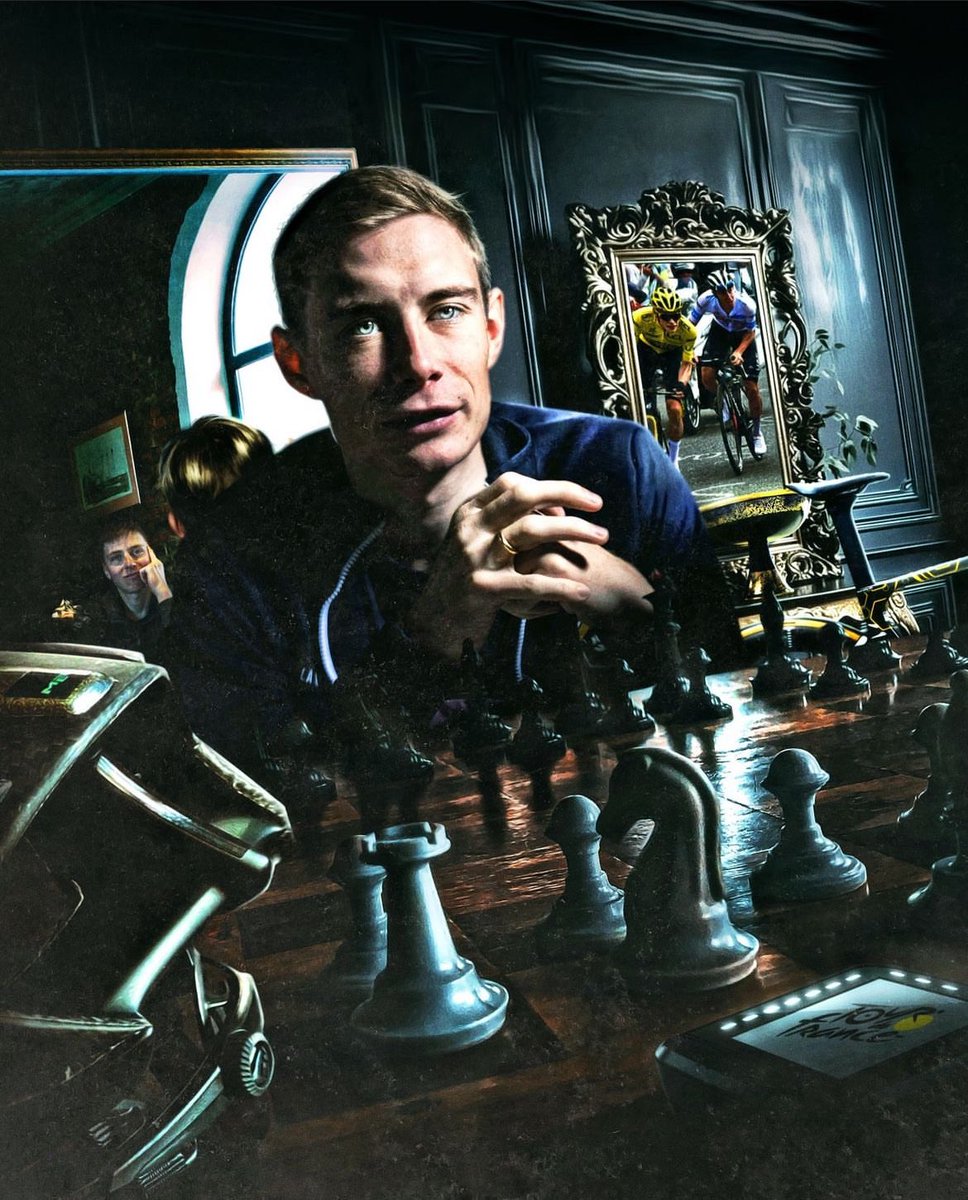 lucxsronald's tweet photo. This graphic design by Marc Ortega 🤯

And notice the reflection of Pogačar in the mirror. 🪞 https://t.co/7lYJjDNpFT