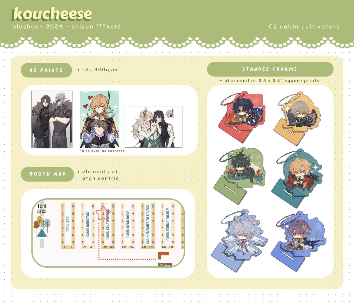 koucheese's tweet photo. [ rts 💚 ]

sharing my catalogue for @BlushCon this saturday!!😸i'll also bring a few limited sticker sheet leftovers from last catalogue 🌳

#blushcon2024 #blushcon https://t.co/nHa0oWQnsZ