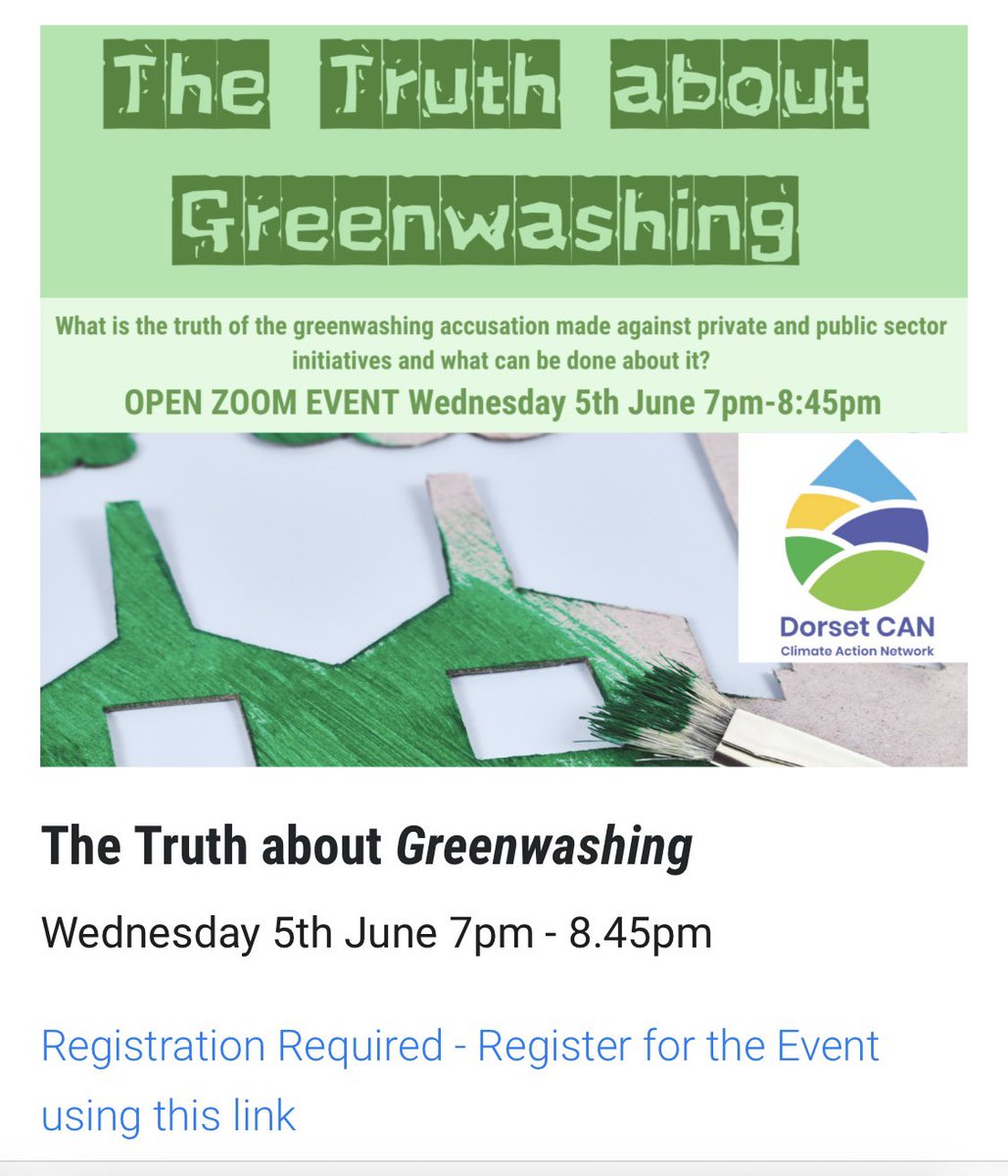 Do you want to attend our Truth about Greenwashing event? See details and how to book at: dorsetcan.org/all_events/the… or short url at: bit.ly/3X9faaC