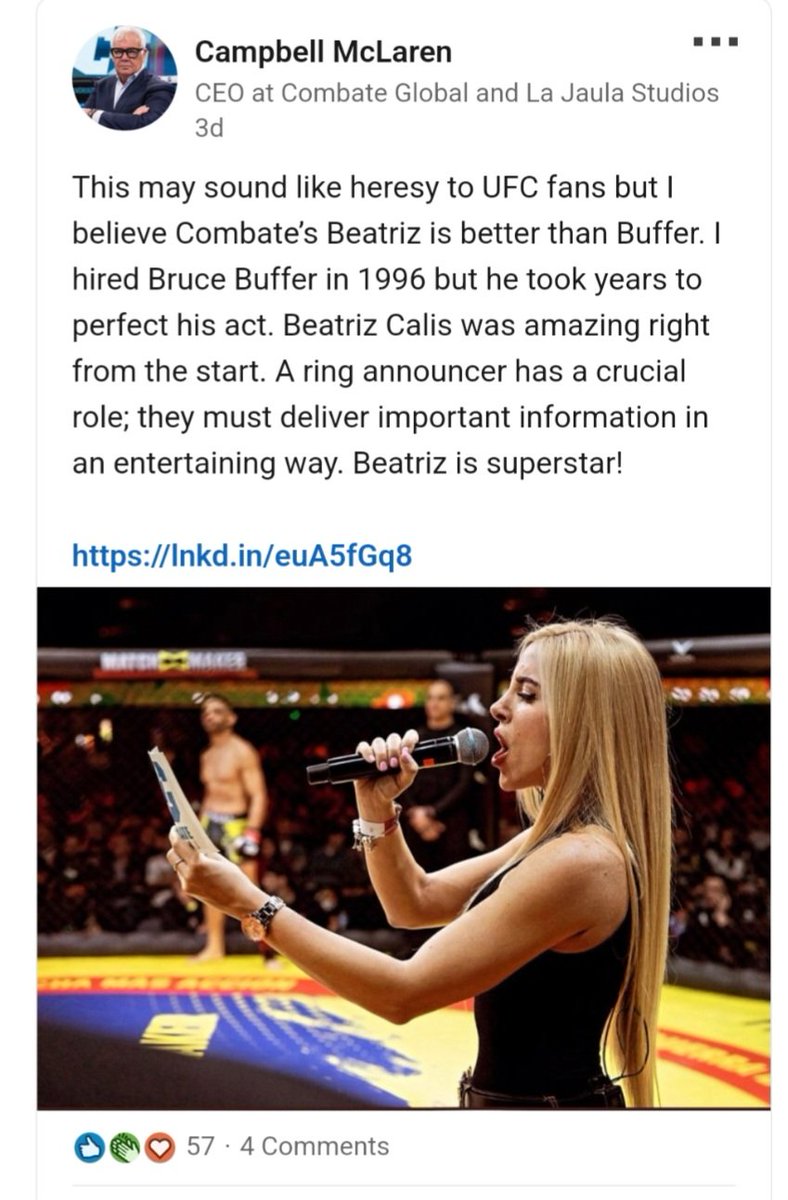 🙏🏻🎤 Breaking barriers and shattering stereotypes 🥊🎙 
Happy Monday! 

#womeninsports #ringannouncer #mma #combatsports